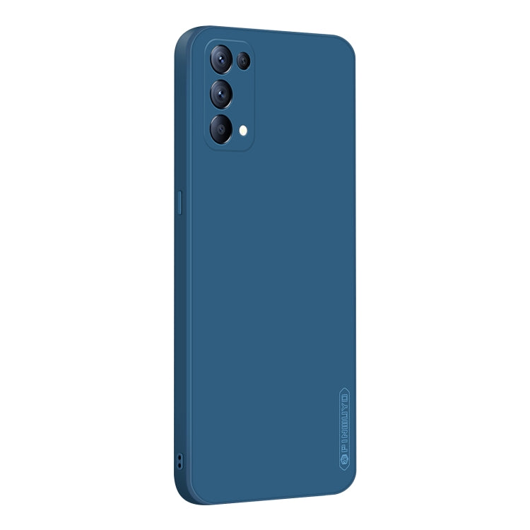 For OPPO Reno5 / Reno5 K / Find X3 Lite PINWUYO Touching Series Liquid Silicone TPU Shockproof Case(Blue) - OPPO Cases by PINWUYO | Online Shopping UK | buy2fix