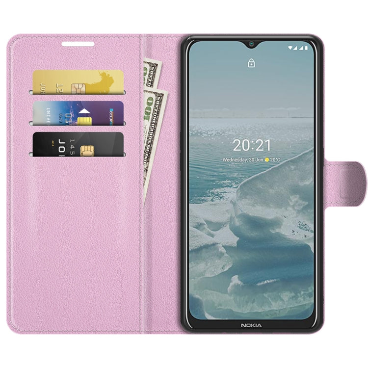 For Nokia G10/G20 Litchi Texture Horizontal Flip Protective Case with Holder & Card Slots & Wallet(Pink) - Mobile Accessories by buy2fix | Online Shopping UK | buy2fix