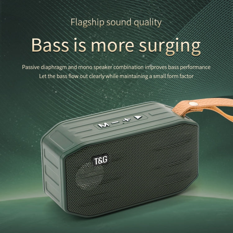 T&G TG296 Portable Wireless Bluetooth 5.0 Speaker Support TF Card / FM / 3.5mm AUX / U-Disk / Hands-free(Gray) - Mini Speaker by T&G | Online Shopping UK | buy2fix