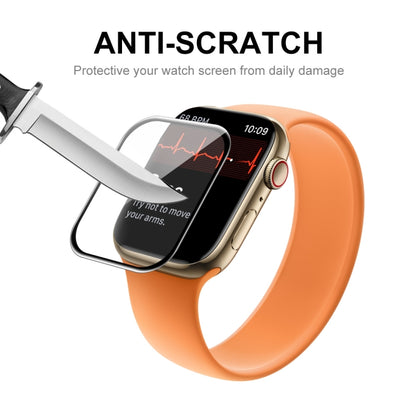 5 PCS ENKAY Hat-Prince 3D Curved Edge Full Coverage Full Tempered Glass HD Screen Protector Film For Apple Watch Series 7 45mm(Black) - Others by ENKAY | Online Shopping UK | buy2fix