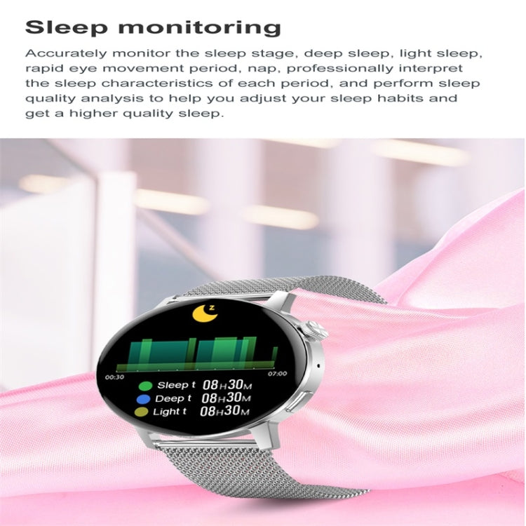 DT3 Max 1.36 inch Steel Watchband Color Screen Smart Watch(Silver) - Smart Wear by buy2fix | Online Shopping UK | buy2fix