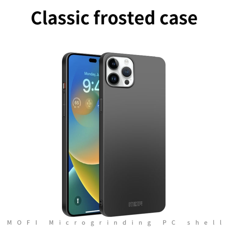 For iPhone 14 Pro MOFI Frosted PC Ultra-thin Hard Case (Black) - iPhone 14 Pro Cases by MOFI | Online Shopping UK | buy2fix