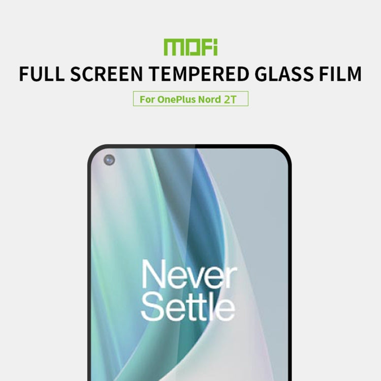 For OnePlus Nord 2T MOFI 9H 2.5D Full Screen Tempered Glass Film(Black) - OnePlus Tempered Glass by MOFI | Online Shopping UK | buy2fix