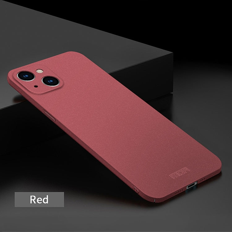 For iPhone 14 MOFI Fandun Series Frosted PC Ultra-thin Phone Case(Red) - iPhone 14 Cases by MOFI | Online Shopping UK | buy2fix