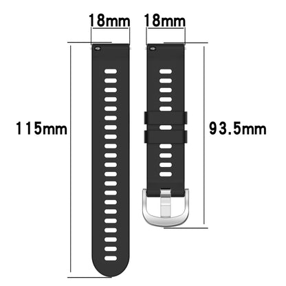 For Garmin Vivomove 3S 18mm Solid Color Silicone Watch Band(White) - Watch Bands by buy2fix | Online Shopping UK | buy2fix