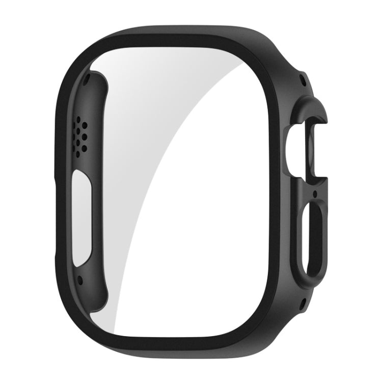 For Apple Watch Ultra / Ultra 2 49mm ENKAY PC Frame 9H Tempered Glass Case(Black) - Watch Cases by ENKAY | Online Shopping UK | buy2fix