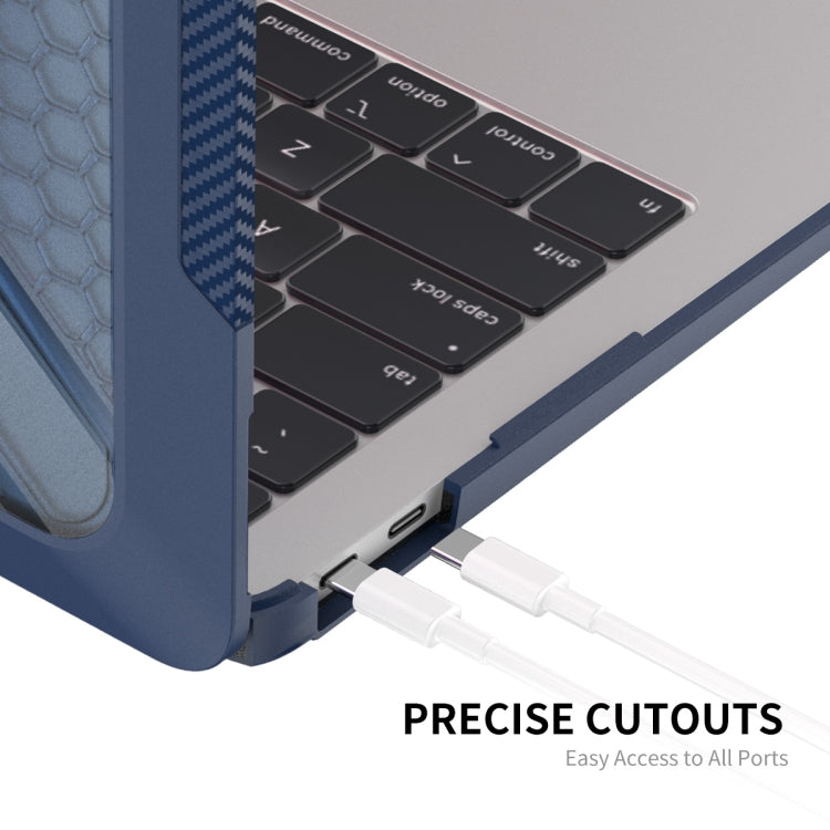 For MacBook Pro 13.3 A2251/A2289/A2338 ENKAY Hat-Prince 3 in 1 Protective Bracket  Case Cover Hard Shell with TPU Keyboard Film / Anti-dust Plugs, Version:US(Blue) - MacBook Pro Cases by ENKAY | Online Shopping UK | buy2fix