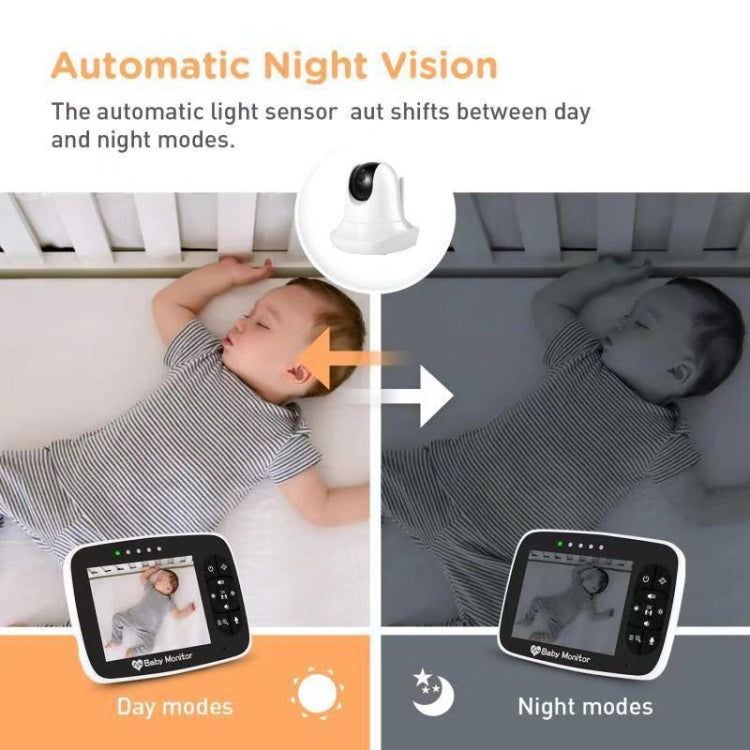 SM935 3.5 inch LCD Screen Wireless Video Baby Monitor Night Vision Two-Way Audio IP Camera(US Plug) - Security by buy2fix | Online Shopping UK | buy2fix