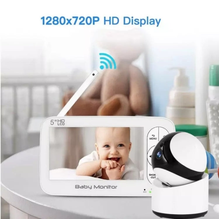 DY55A Built-in Lullabies Video Babyphone 5 inch Screen Digital Wireless Baby Monitor Camera(AU Plug) - Security by buy2fix | Online Shopping UK | buy2fix