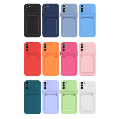 For Samsung Galaxy A54 5G Skin Feel Card TPU Contrast Color Button Phone Case(Dark Blue) - Galaxy Phone Cases by buy2fix | Online Shopping UK | buy2fix