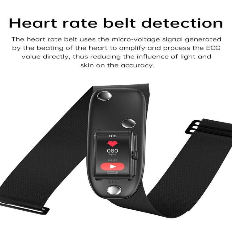 E600 1.47 inch Color Screen Smart Watch Silicone Strap Support Heart Rate Monitoring / Blood Pressure Monitoring(Black) - Smart Wear by buy2fix | Online Shopping UK | buy2fix