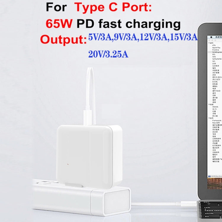 GaN 130W 4-Port USB-C PD65W / PD30W Multi Port Type-C Charger with  1.8m Type-C to MagSafe 1 / L Header Data Cable US / EU / UK / AU Plug - Cable & Adapter by buy2fix | Online Shopping UK | buy2fix