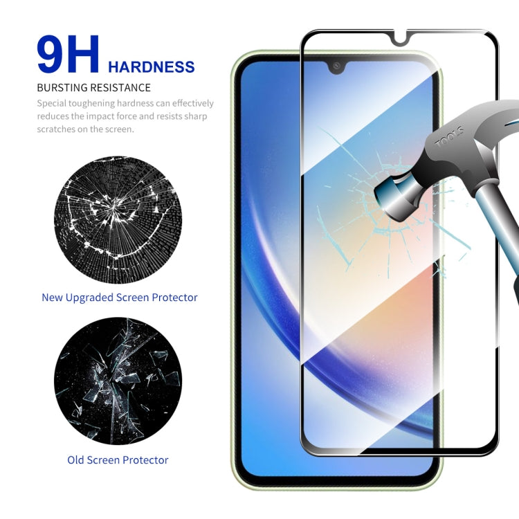 For Samsung Galaxy A34 5G / M34 / F34 5pcs ENKAY Hat-Prince Full Glue High Aluminum-silicon Tempered Glass Film - Galaxy Tempered Glass by ENKAY | Online Shopping UK | buy2fix