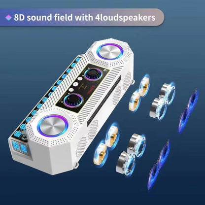 X20 Multifunction Singing Sound Card Audio Machine Square Dance Karaoke Wireless Bluetooth Speaker - Consumer Electronics by buy2fix | Online Shopping UK | buy2fix