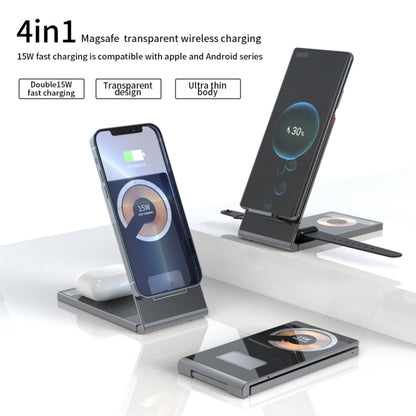 T05 Foldable 15W Magnetic Wireless Charger for iPhone 14/13/12 / iWatch / AirPods - Wireless Charger by buy2fix | Online Shopping UK | buy2fix