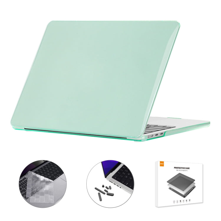 For MacBook Air 15.3 A2941 ENKAY EU Version 3 in 1 Crystal Protective Case with TPU Keyboard Film & Anti-dust Plugs(Light Green) - MacBook Air Cases by ENKAY | Online Shopping UK | buy2fix