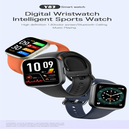 Y83 1.83 inch Color Screen Smart Watch,Support Heart Rate / Blood Pressure / Blood Oxygen / Blood Glucose Monitoring(Silver) - Smart Watches by buy2fix | Online Shopping UK | buy2fix