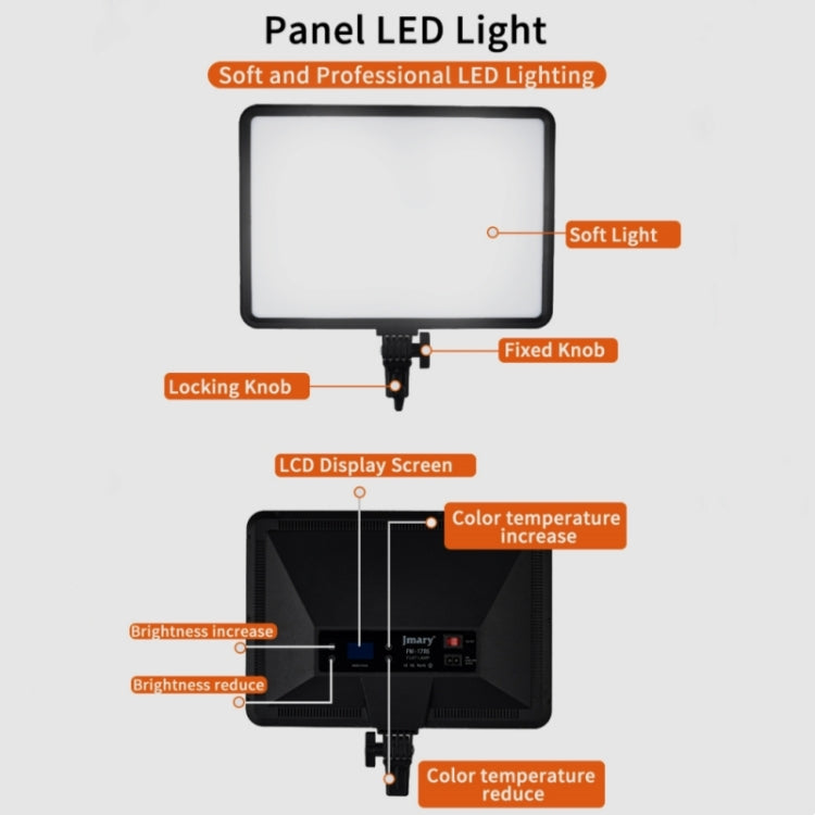 Jmary FM-17RS Video Conferencing Panel Studio Soft Light Photography LED Video Light -  by Jmary | Online Shopping UK | buy2fix
