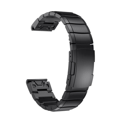 For Garmin  Instinct 2 Solar 22mm Titanium Alloy Quick Release Watch Band(Black) - Watch Bands by buy2fix | Online Shopping UK | buy2fix