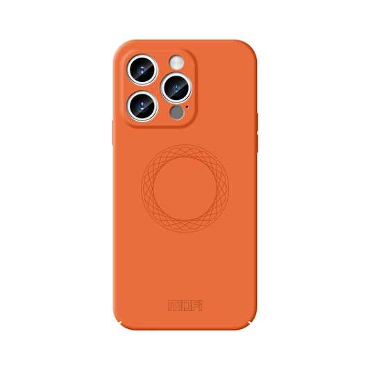 For iPhone 15 Pro Max MOFI Qin Series Magsafe Skin Feel All-inclusive Silicone Phone Case(Orange) - iPhone 15 Pro Max Cases by MOFI | Online Shopping UK | buy2fix