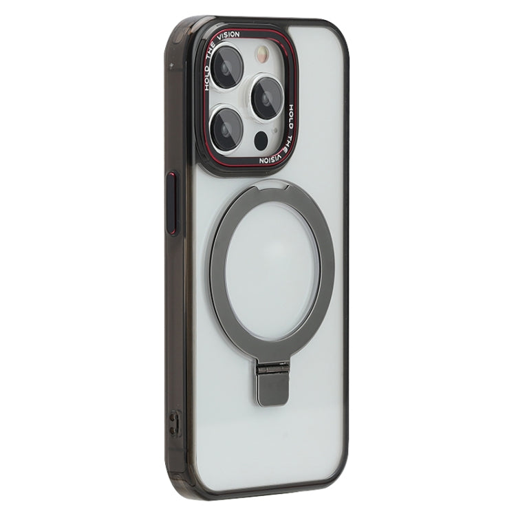 For iPhone 14 Pro Starlink Stand Clear Magsafe Phone Case(Black) - iPhone 14 Pro Cases by buy2fix | Online Shopping UK | buy2fix