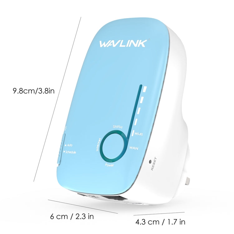 WAVLINK WN576K1 AC1200 Household WiFi Router Network Extender Dual Band Wireless Repeater, Plug:EU Plug (Blue) - Wireless Routers by WAVLINK | Online Shopping UK | buy2fix