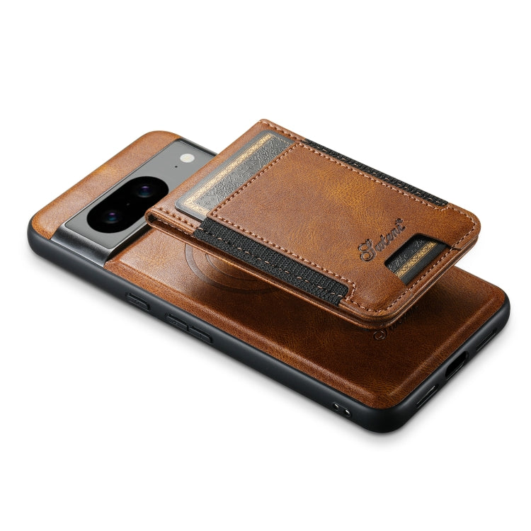 For Google Pixel 6 Suteni H17 Oil Eax Leather Detachable Wallet Phone Case(Brown) - Google Cases by Suteni | Online Shopping UK | buy2fix