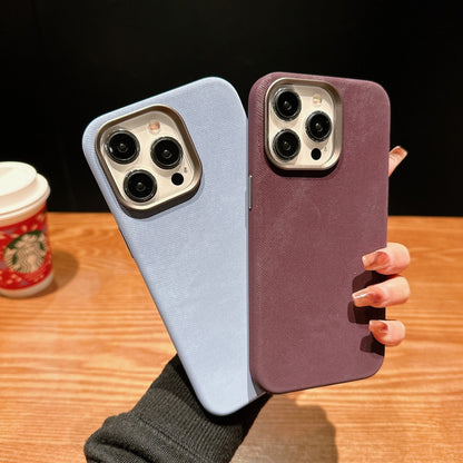 For iPhone 14 Pro Vintage Denim Shockproof Magsafe Phone Case(Purple) - iPhone 14 Pro Cases by buy2fix | Online Shopping UK | buy2fix