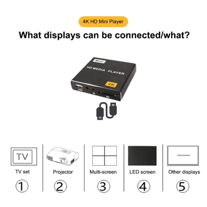 JEDX 4K HD Player Single AD Machine Power on Automatic Loop Play Video PPT Horizontal And Vertical Screen U Disk SD Play UK - Consumer Electronics by buy2fix | Online Shopping UK | buy2fix