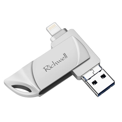 Richwell DXZ66 USB Flash Disk 16G 3 in 1 Micro USB + 8 Pin + USB 3.0 Compatible IPhone & IOS(Silver) - U Disk & Card Reader by Richwell | Online Shopping UK | buy2fix