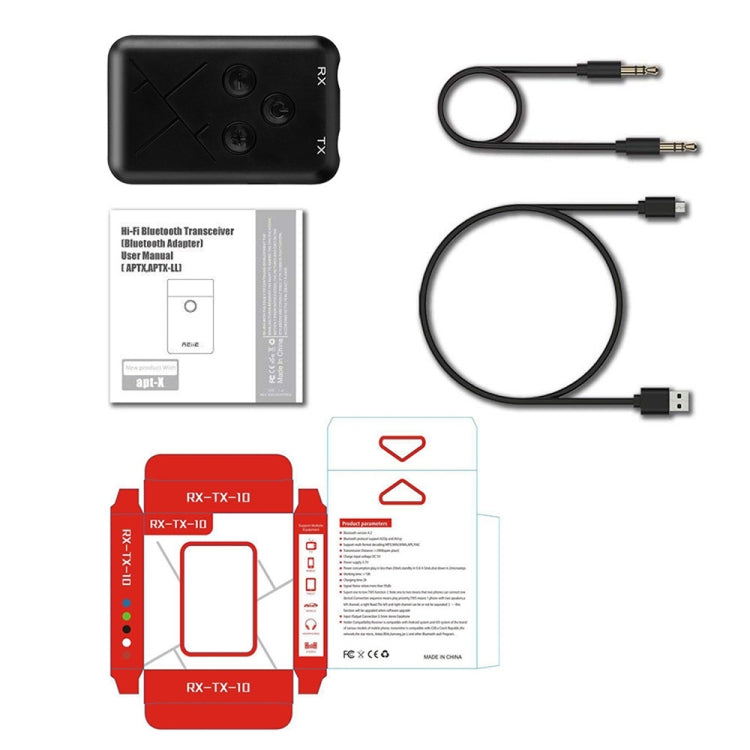 JDEX-TX10 Wireless 2-in-1 3.5mm Bluetooth 4.2 Audio Receiver And Transmitter Adapter - Audio Receiver Transmitter by buy2fix | Online Shopping UK | buy2fix