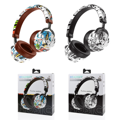 VJ086 Graffiti Headset Wireless Sports Bluetooth Headset Water Transfer Color Print Headset, Support TF, FM(Dazzle Colour) - Headset & Headphone by buy2fix | Online Shopping UK | buy2fix