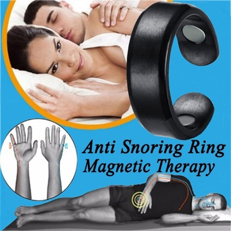 Acupressure Anti Snore Ring Treatment Reflexology Anti Snoring Apnea Sleeping Device(Black) - Anti Snoring Tools by buy2fix | Online Shopping UK | buy2fix