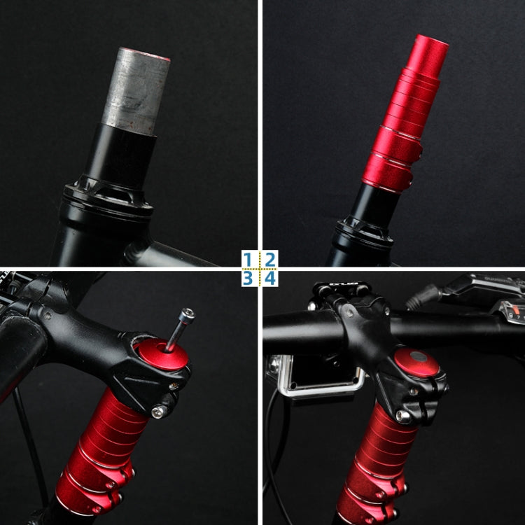 FMFXTR Mountain Bike Handlebar Aluminum Alloy Height Increaser, Increase Height:11.4cm(Red) - Bicycle Grips by FMFXTR | Online Shopping UK | buy2fix