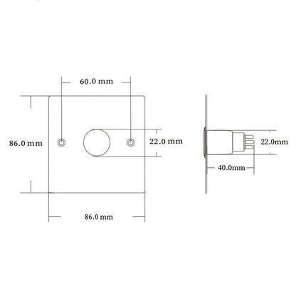 S88622L Metal Stainless Steel Panel with Waterproof Access Control Switch - Security by buy2fix | Online Shopping UK | buy2fix