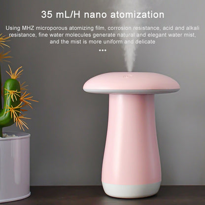 Mushroom Aromatherapy Night Light Bedroom Bedside Sleep Air Humidifier Sleep Aid Lamp Automatic Alcohol Sprayer(Pink) - Home & Garden by buy2fix | Online Shopping UK | buy2fix