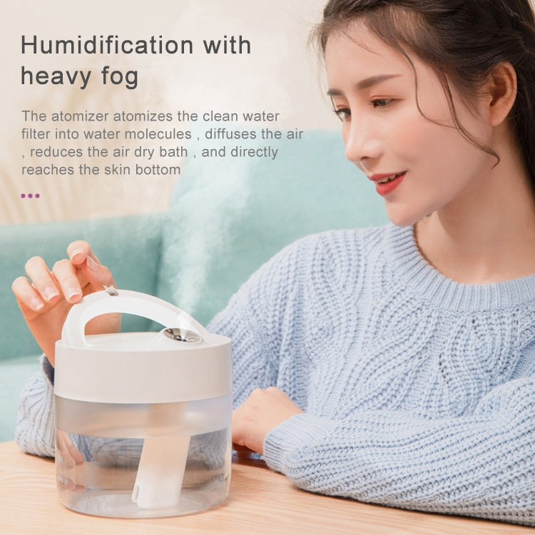 USB Charging Air Humidifier Heavy Fog Sprayer Household Desk Lamp Aromatherapy Diffuser Air Purifier(Pink) - Home & Garden by buy2fix | Online Shopping UK | buy2fix