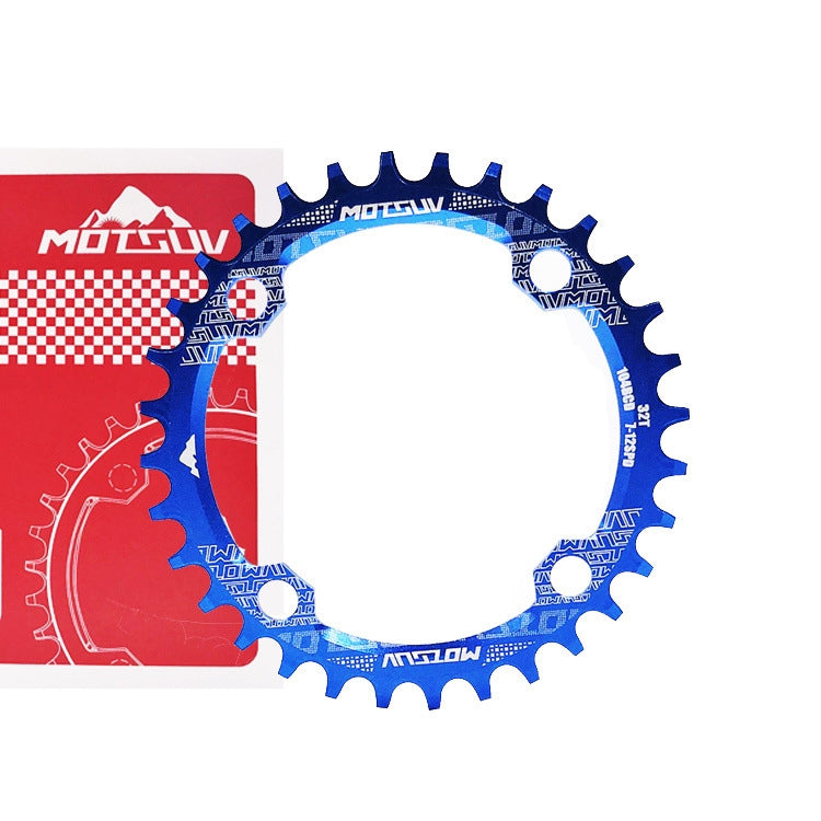 MOTSUV Narrow Wide Chainring MTB  Bicycle 104BCD Tooth Plate Parts(Blue) - Outdoor & Sports by MOTSUV | Online Shopping UK | buy2fix