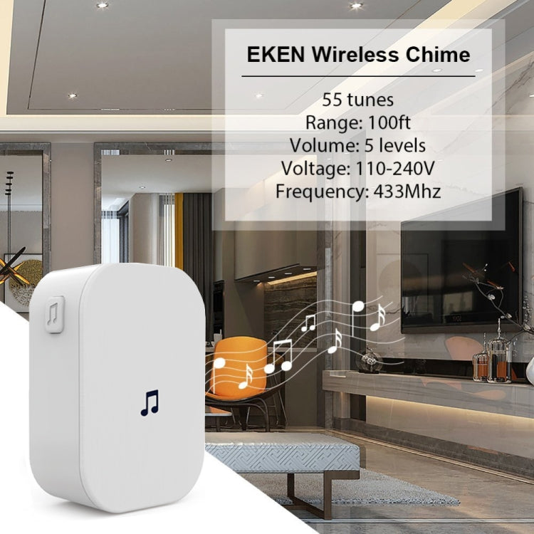 M2D Wireless WiFi Doorbell Jingle Machine Intelligent Doorbell Voice Intercom Bell, Plug Standard:EU Plug(White) - Security by buy2fix | Online Shopping UK | buy2fix
