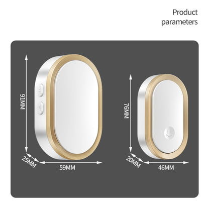 CACAZI A99 Home Smart Remote Control Doorbell Elderly Pager, Style:US Plug(Silver) - Wireless Doorbell by CACAZI | Online Shopping UK | buy2fix