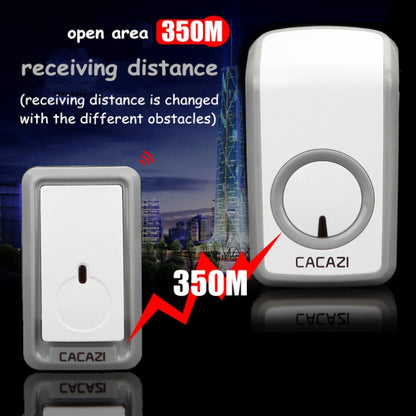 CACAZI W-899 Smart Home Wireless Doorbell Remote Control Doorbell, Style:UK Plug - Security by CACAZI | Online Shopping UK | buy2fix