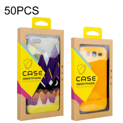 50 PCS Kraft Paper Phone Case Leather Case Packaging Box, Size: S 4.7 Inch(Yellow) -  by buy2fix | Online Shopping UK | buy2fix