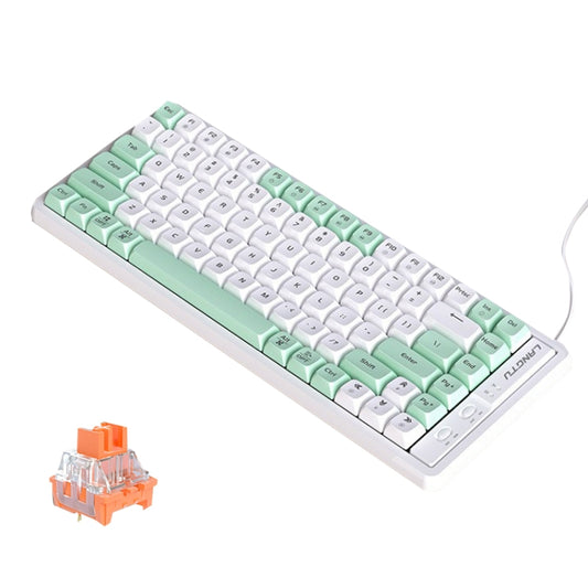 LANGTU GK85 85 Keys Gold Shaft Mechanical Wired Keyboard. Cable Length: 1.5m, Style:Glowing Version (Matcha Green) - Wired Keyboard by LANGTU | Online Shopping UK | buy2fix
