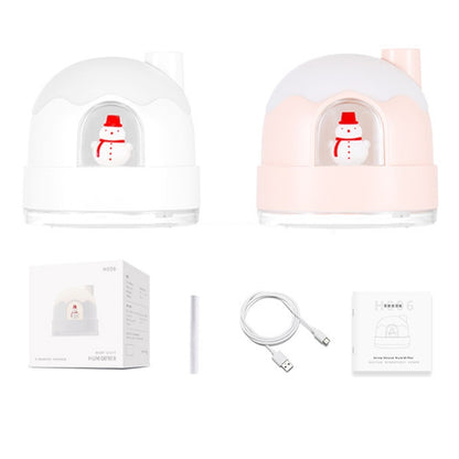 ZAY-H006 Charge Snowman Humidifier Night Light USB Mute Cute Desktop Air Mini Atomizer Air Humidifier(White) - Home & Garden by buy2fix | Online Shopping UK | buy2fix