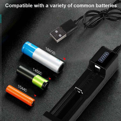 10 PCS USB 18650 Battery Single Slot Holder Charger with Flashlight Function - Consumer Electronics by buy2fix | Online Shopping UK | buy2fix