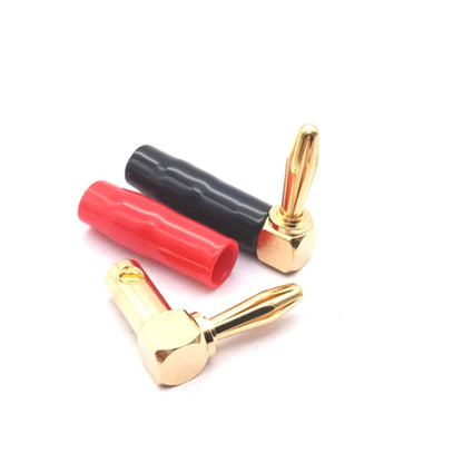 10 PCS / 5 Pairs 4mm Banana Plug L-shaped 90 Degree Soft Rubber Speaker Wiring Speaker Banana Head(Red+Black) - Audio Adapter by buy2fix | Online Shopping UK | buy2fix