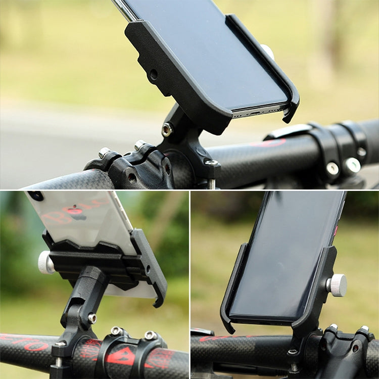 Bicycle Mobile Phone Holder Motorcycle Electric Car Navigation Mobile Phone Holder, Style:Handlebars(Black) - Holders by buy2fix | Online Shopping UK | buy2fix