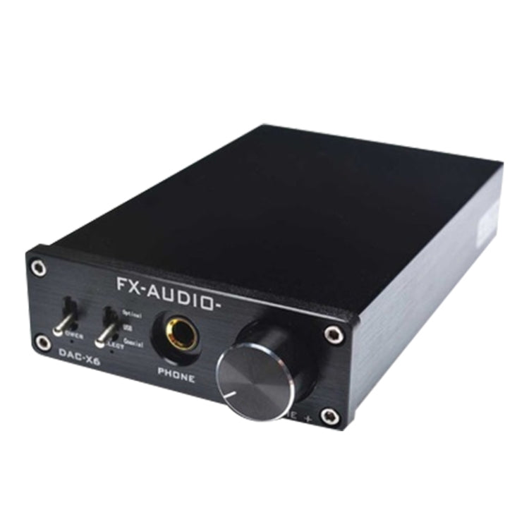 FX-AUDIO DAC-X6 Fever HiFi Fiber Coaxial USB Amp Digital Audio DAC Decoder 24BIT/192(Black) - Consumer Electronics by buy2fix | Online Shopping UK | buy2fix