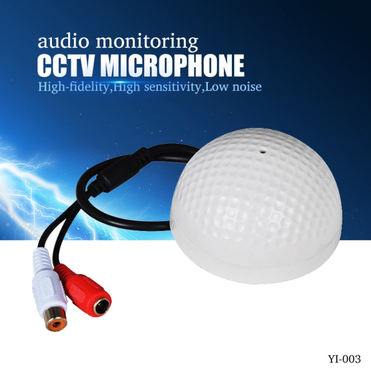 CCTV Microphone Golf Shape Audio Pickup Device High Sensitivity DC12V Audio Monitoring Sound Listening Device - Security by buy2fix | Online Shopping UK | buy2fix
