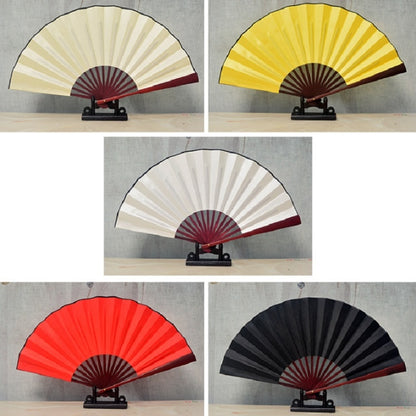 8 inch Pure Color Blank Silk Cloth Folding Fan Chinese Style Calligraphy Painting Fan(Black) - Home & Garden by buy2fix | Online Shopping UK | buy2fix
